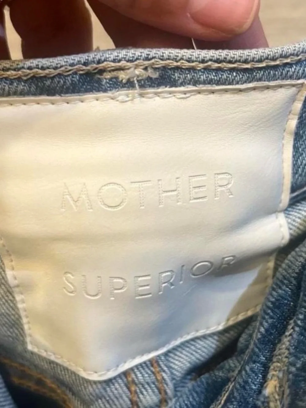MOTHER Light Blue Distressed Denim Shorts - Picture 4 of 4